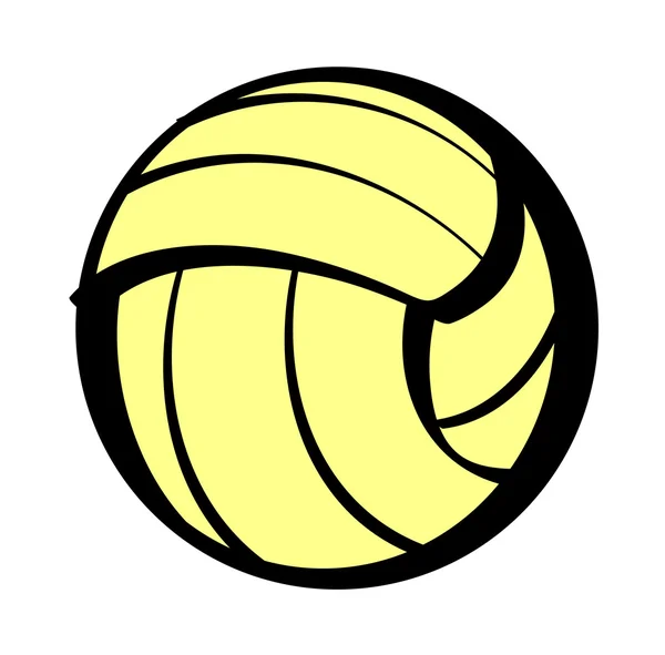 Bola de voleibol amarelo — Vetor de Stock