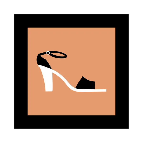 Bilder på skor eller en kvinna — Stock vektor