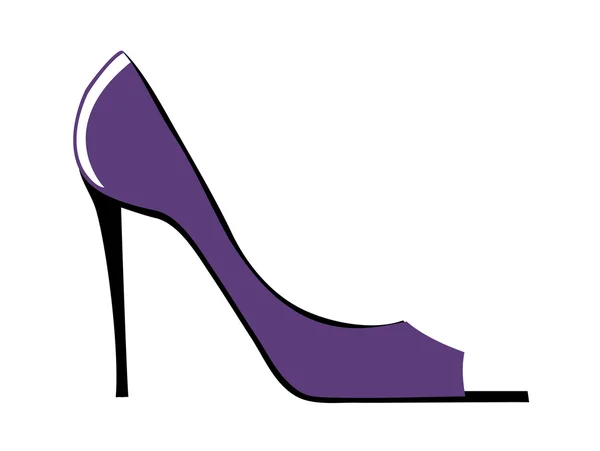 Paarse schoenen voor vrouwen — Stockvector