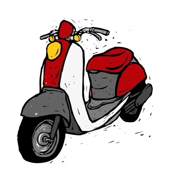 Scooter rosso — Vettoriale Stock