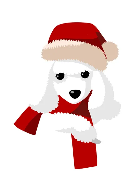 Perro de Navidad — Vector de stock