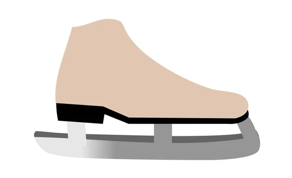 Beige schaatsen — Stockvector