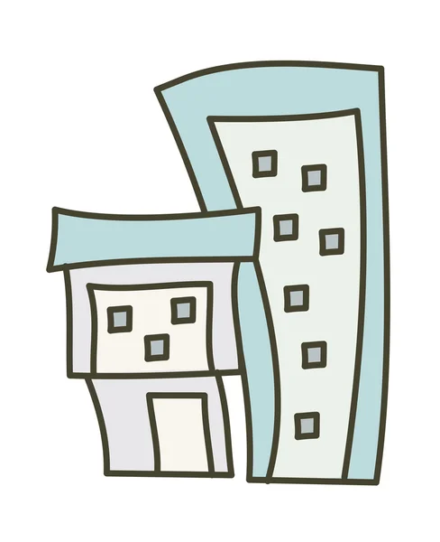 Edificio colorido — Vector de stock