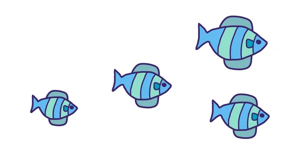 Poisson bleu — Image vectorielle