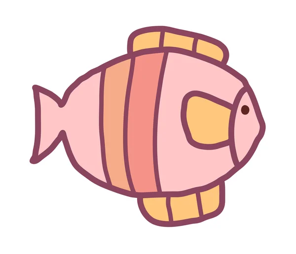 Pink fish — Stock Vector