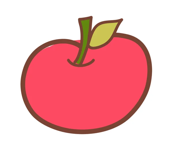 Manzana roja — Vector de stock