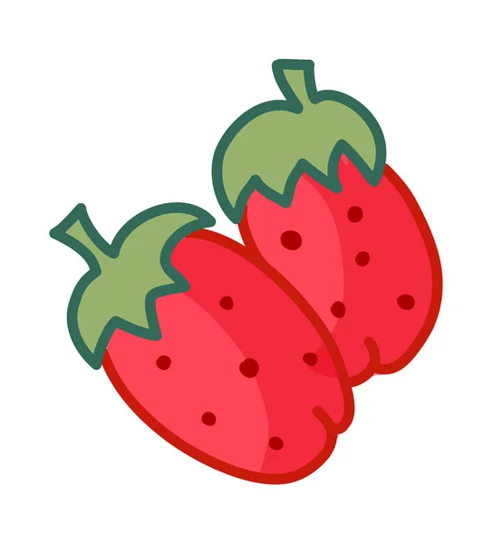 Rote Erdbeeren — Stockvektor