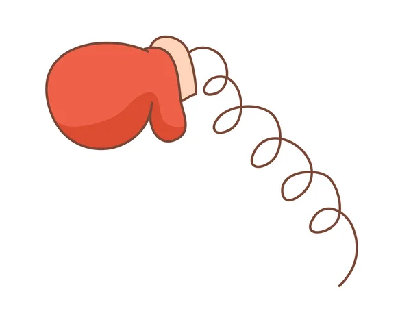 Röd boxningshandske — Stock vektor