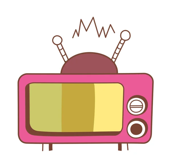 Pembe tv — Stok Vektör