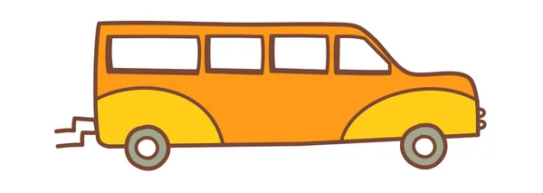 Orangener Bus — Stockvektor