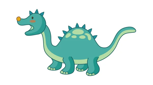 Yeşil dinozor — Stok Vektör