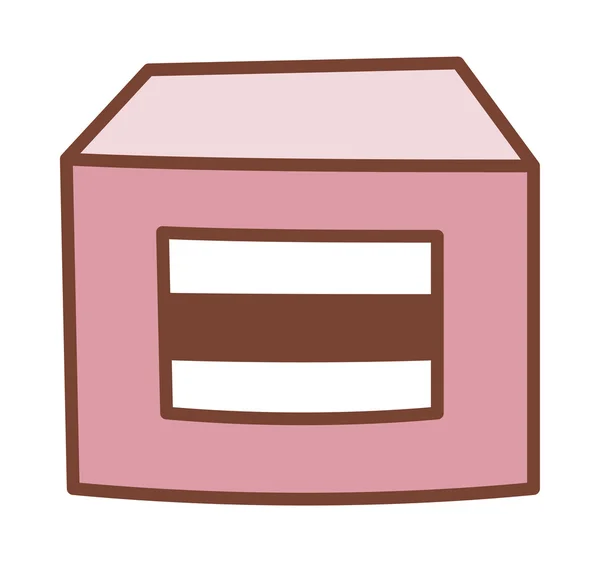 Caixa rosa — Vetor de Stock