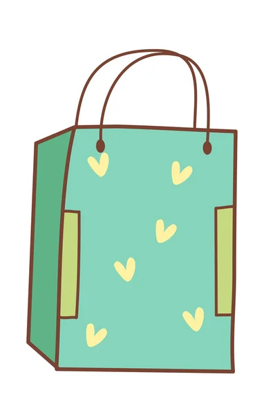 Gröna shopping väska — Stock vektor