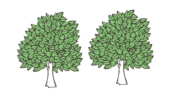 Green trees — Stock Vector