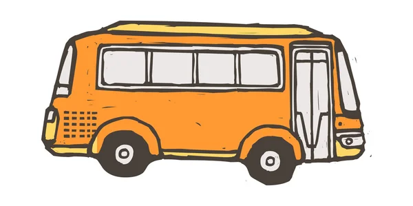 オレンジ色の学校のバス — ストックベクタ