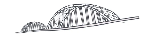 Kleurloze brug — Stockvector