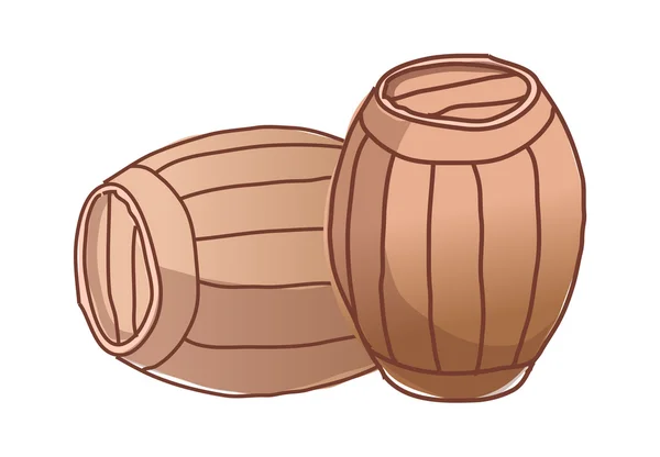 棕色桶 — 图库矢量图片