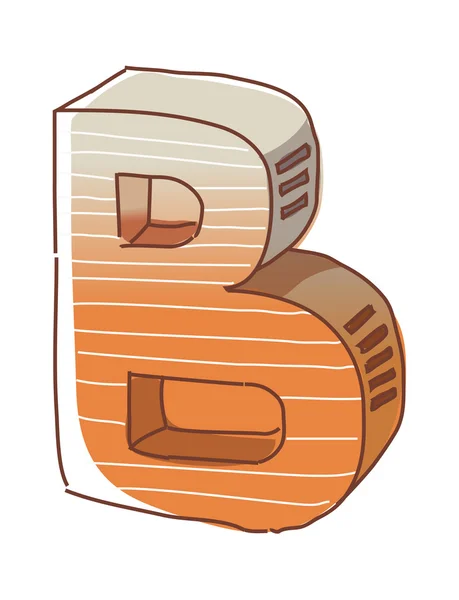 Oranje letter — Stockvector