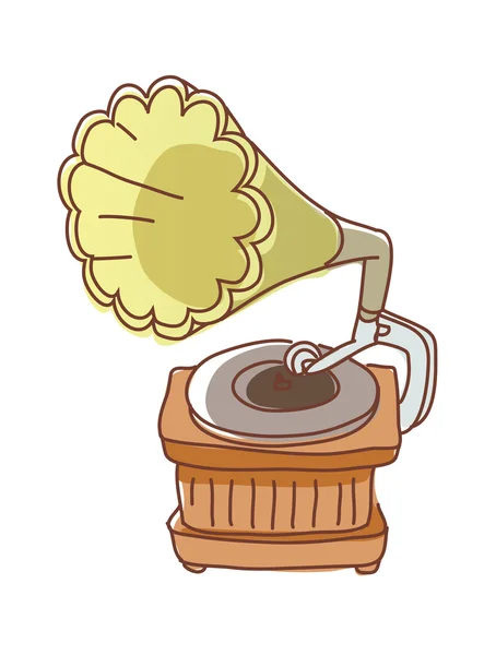 Old gramophone — Stock Vector