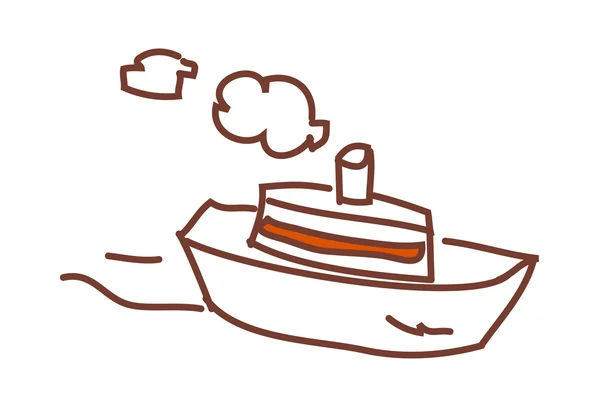 Άχρωμο πλοίο — Διανυσματικό Αρχείο