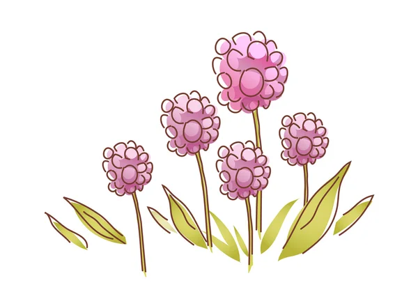 Paarse bloemen — Stockvector