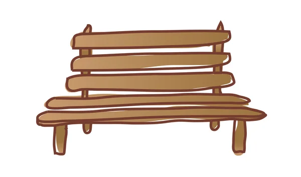 木製のベンチ — ストックベクタ