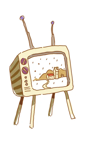 Stara telewizja — Wektor stockowy