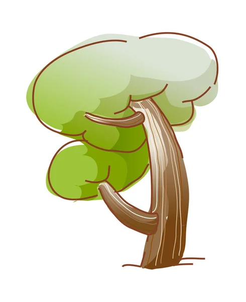 Árbol verde — Vector de stock