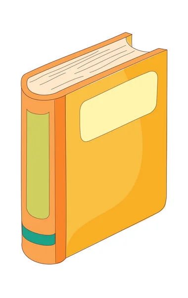 Orangefarbenes Lehrbuch — Stockvektor