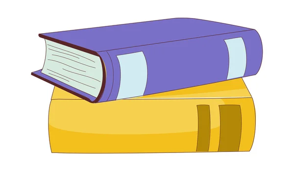 Sárga és lila tankönyvek — Stock Vector