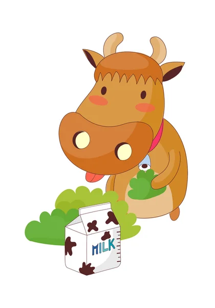 Krávy a mléko — Stockový vektor