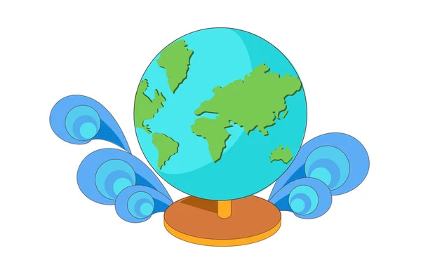 Desktop globe — Stock Vector