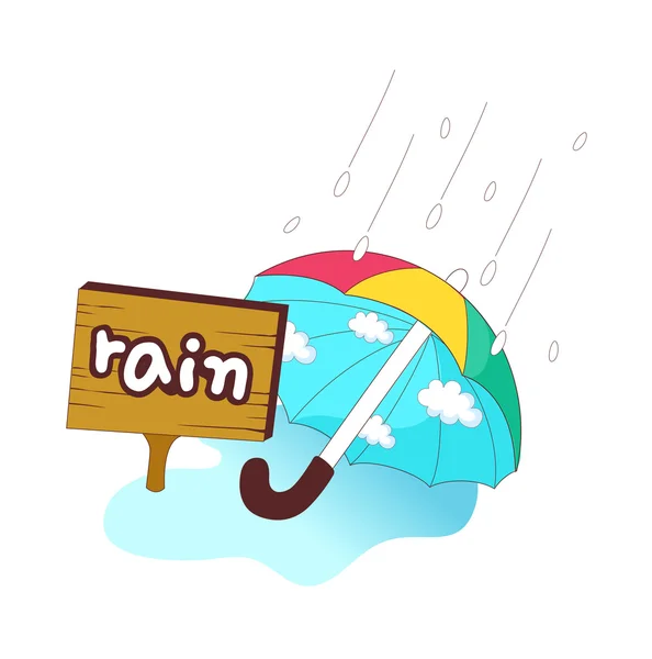 Bunter Regenschirm — Stockvektor