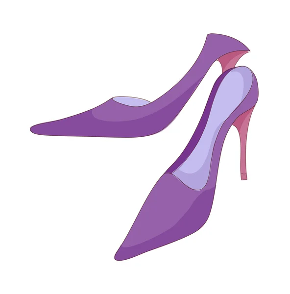 Fialové boty pro ženy — Stockový vektor