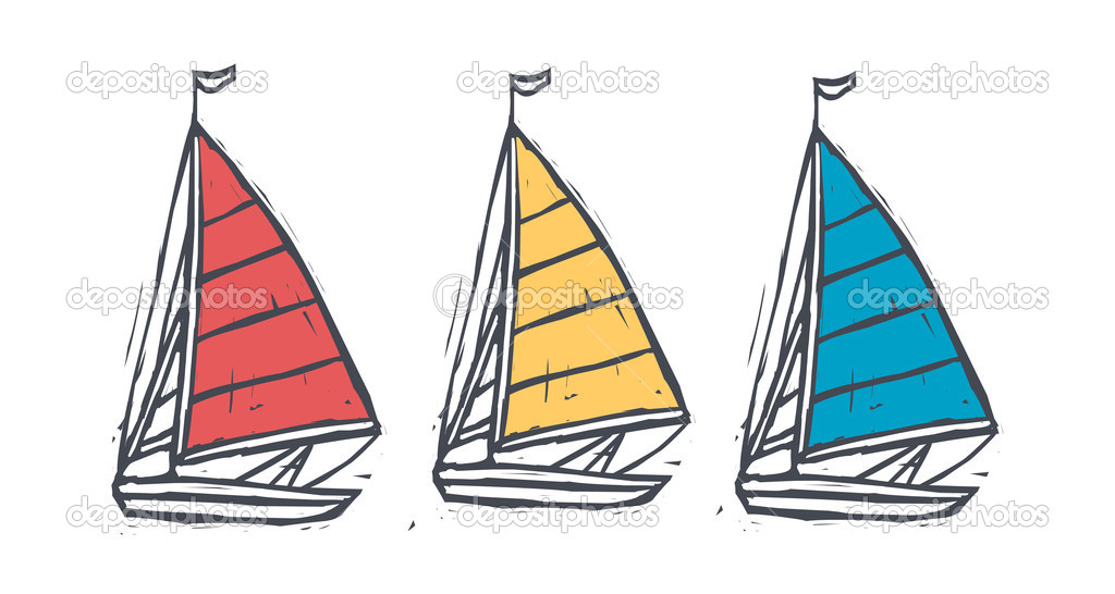 Colorful sailboats