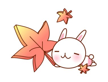 Bunny holding yaprak