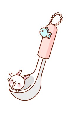 Bunny bir kaşık içinde