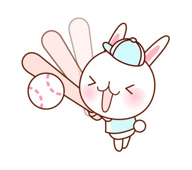 Bunny beyzbol oynuyor