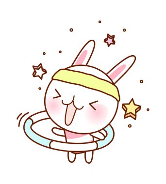 Bunny jimnastik yapan