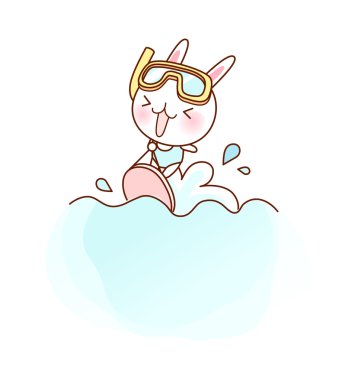 Bunny bir sörf üzerinde