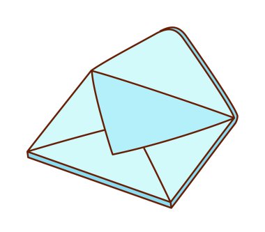 mavi bir zarf içerisinde