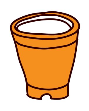 kahverengi saksıyı