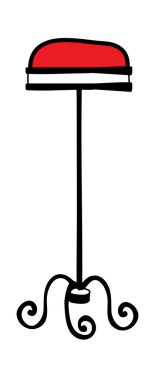 kırmızı zemin lambası