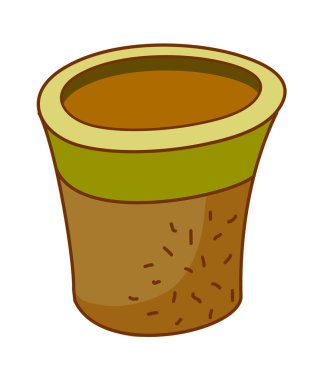 pot vektör çizim çiçek