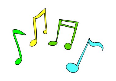 müzik Not vektör çizim