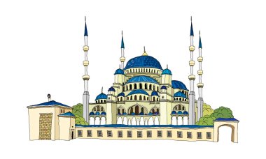 Blue mosque istambul Vector Illustration clipart