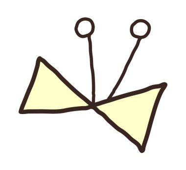 Şerit kelebek vektör çizim