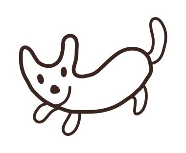 köpek vektör çizim