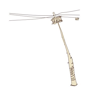 vektör telefon direği