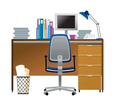 vektör ofis alanı.